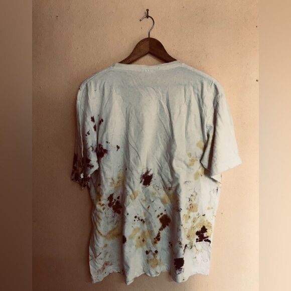 Vintage Lakers Tie Dye Shirt - L - Cotton Y2K Short Sleeve Shirt - Yellow White - Picture 4 of 4